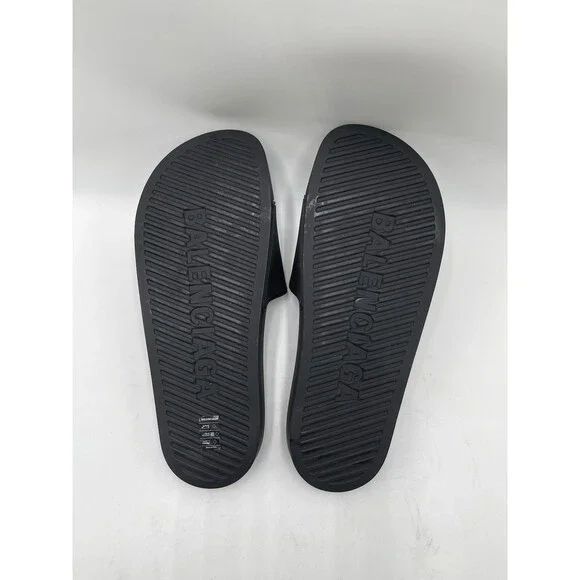 Men’s Balenciaga Unity Sports Icon Black Pool Slides Size 41